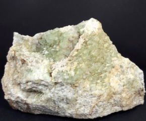 minerale alpino, campione di Fluorite verde - Quarzo e Heulandite - dimensioni 12x7x6 cm